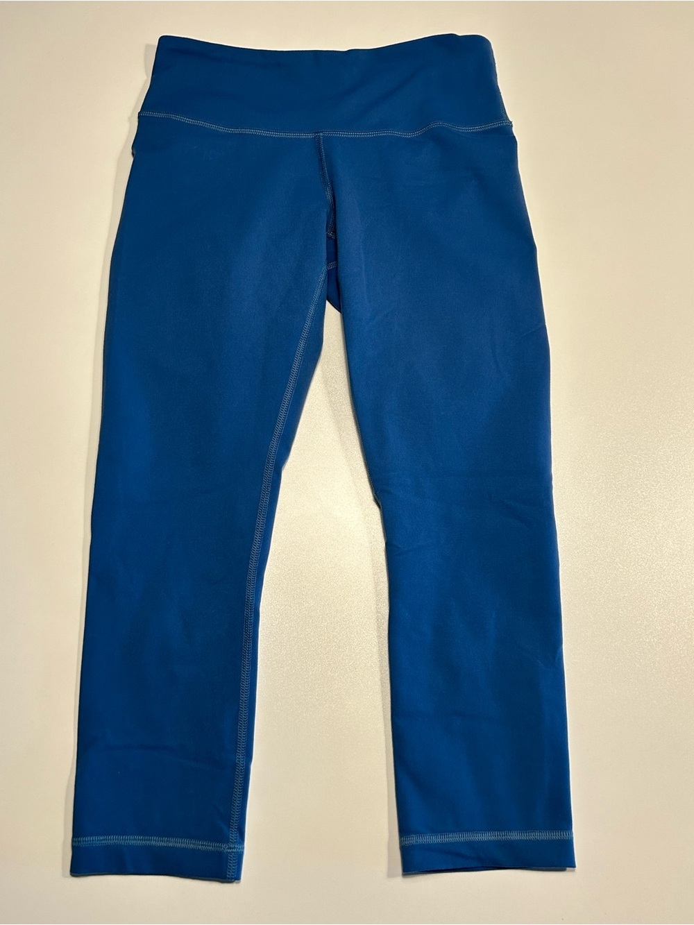 lululemon Wunder Under High Rise Crop Blue Luxtreme Yoga Leggings Tights